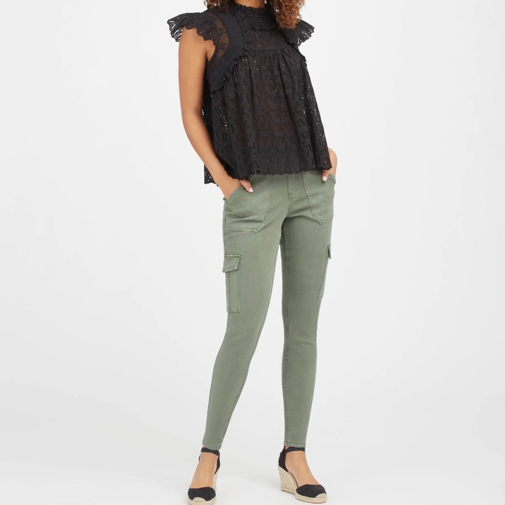SPANX Women's Olive Green Cargo Jeans